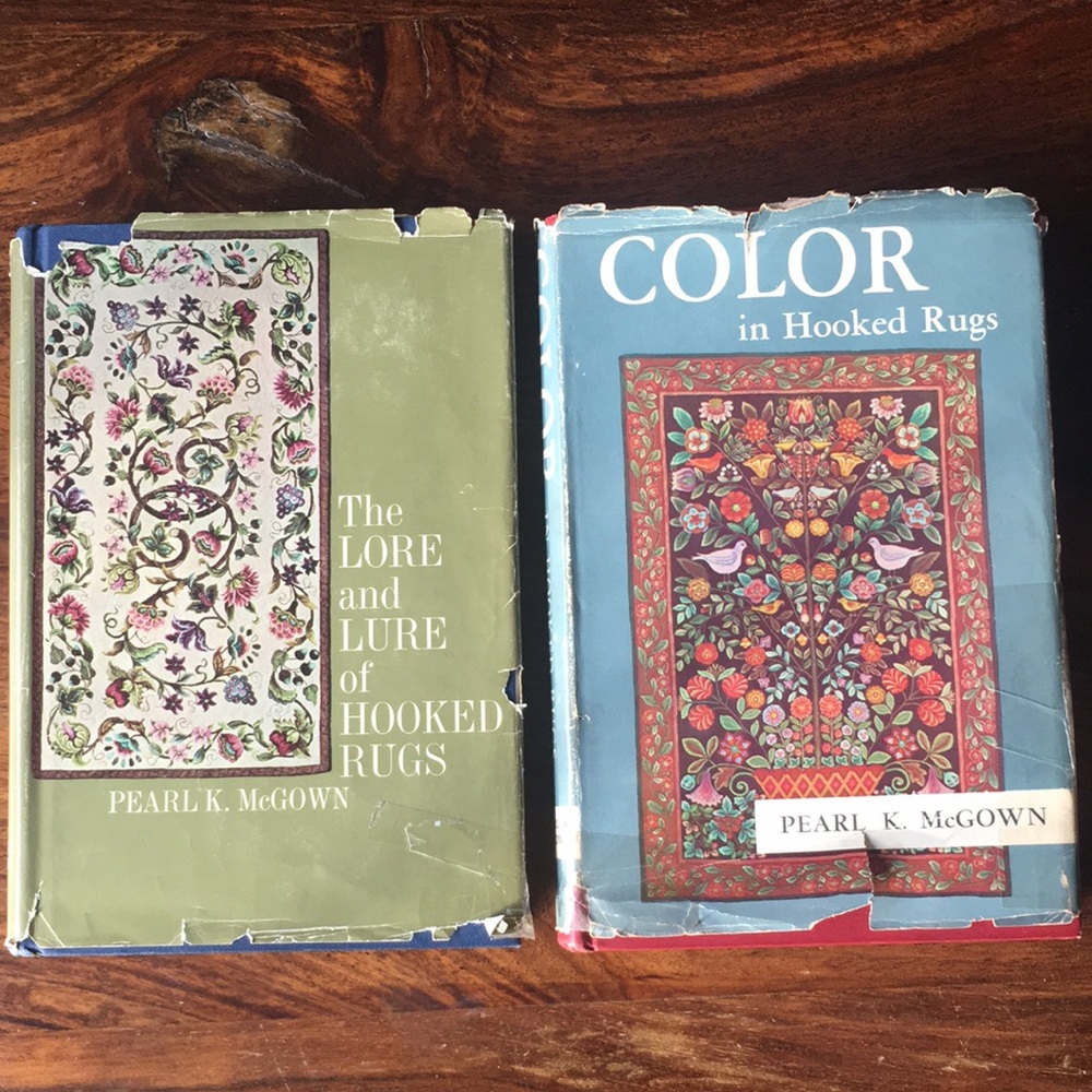 Set of 2 Hooked Rugs Books by Pearl K. McGown: Lore & Lure (SIGNED) + Color